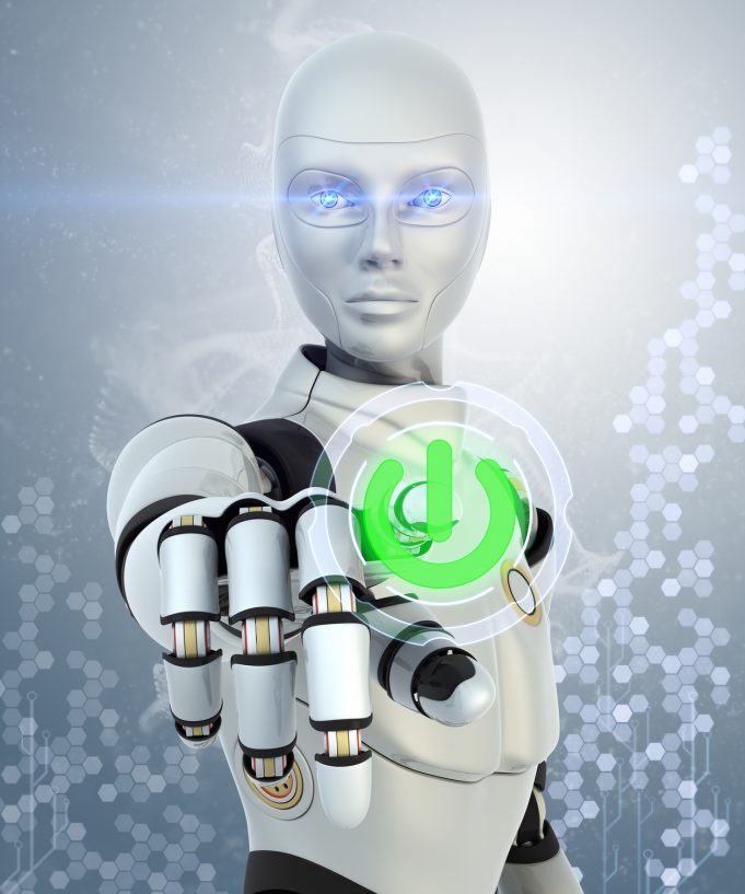 Technologie-Chancen bleiben ungenutzt Robot pushing power button